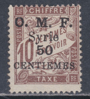 Syrie Taxe N°  9 (.) Timbres-taxe De France : 50 C. Sur 10 C Brun. Neuf Sans Gomme Sinon TB - Impuestos