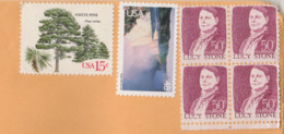 USA 2022 Cover To France White Pine Pin Blanc Chutes Niagara Falls Lucy Stone Féministe Abolitionniste - Storia Postale