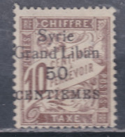 Syrie Taxe N°  17 (.) Timbres-taxe De France : 50c. Sur 10 C.  Brun Neuf Sans Gomme Sinon TB - Strafport