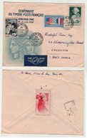 France // 1945-1949 // Lettre  Du Centenaire Du Timbre-Poste Français Pour Calcutta (Inde) 10 Juin 1949 - Covers & Documents