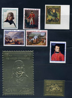 Collection Napoléon Bonaparte / Non Dentelé, Epreuve De Luxe, Timbres OR, 1er Jour  / 7 Scans - Napoleon