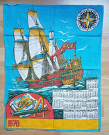 Torchon Calendrier En Tissu 1978 Bateau Voilier 3 Mats - Grand Format : 1971-80