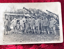 WW1-Militaire Français Régiment Artillerie-Gros Canons?Photographie RPPC Photo Originale Guerre 1914/18-CPA-Carte Postal - Guerre, Militaire