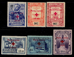 ! ! Portugal - 1930 Camoes Franchise Red Cross (Complete Set) - Af. PF 23 To 28 - MLH & MH - Nuovi