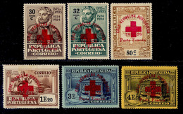 ! ! Portugal - 1936 Camoes Franchise Red Cross (Complete Set) - Af. PF 67 To 72 - MH - Nuovi
