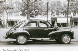 PARIS - 1950 - Taxi Peugeot 203 - Taxis & Huurvoertuigen