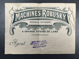 Catalogue Publicitaire Ancien Machines Agricoles Robusky Agent Besson à Montluçon - Publicités