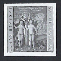 2021 AUSTRIA "ADAMO ED EVA / ARTE" SINGOLO BIANCO / NERO MNH - Unused Stamps