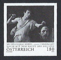 2019 AUSTRIA "CARAVAGGIO / DAVIDE E GOLIA" SINGOLO BIANCO / NERO MNH - Unused Stamps