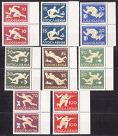 Yugoslavia Republic 1956 Sport Olympic Games Melbourn Mi#804-811 Mint Never Hinged Pairs - Ungebraucht