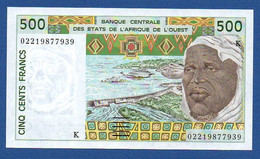 WEST AFRICAN STATES - SENEGAL - P.710Km – 500 FRANCS 2002 UNC, Serie K 02219877939 - Estados De Africa Occidental