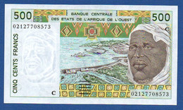 WEST AFRICAN STATES - BURKINA FASO - P.310Cm – 500 FRANCS 2002 UNC, Serie C 02127708573 - West-Afrikaanse Staten