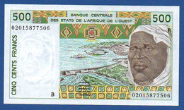 WEST AFRICAN STATES - BENIN - P.210Bn – 500 FRANCS 2002 UNC, Serie B 02015877506 - West African States