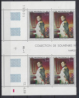 MONACO - PA N° 94 - NAPOLEON - Bloc De 4 COIN DATE - NEUF SANS CHARNIERE - 12/4/69 - Unused Stamps