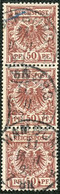DT.REICH 1893, 50 Pf. BRAUN, Nr. 50c, DREIERSTREIFEN, STPL HAMBURG, BPP SIGNIERT - Used Stamps