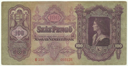 Hungary - 100 Pengö - 01.07.1930 - Pick: 98 - Serie E 216 - King Mátyás Kiraly - Hungary