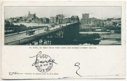 St Paul, Minnesota, As Seen From West Side & Rupert Street Bridge, 1904 Postcard - St Paul