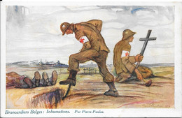 Brancardiers Belges - Inhumations  Par P. Paulus -Publiée Au Bénéfice De L'œuvre ASILES DES SOLDATS INVALIDES BELGE - Croix-Rouge