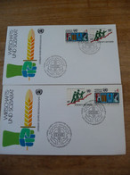 (6) UNITED NATIONS -ONU - NAZIONI UNITE - NATIONS UNIES *  2 FDC's 1980 * WERSCHAFT-UND SOZIALRAT. - Lettres & Documents