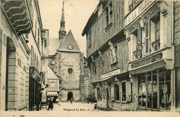 Nogent Le Roi * Grande Rue , église Et Maison Du XVème Siècle * Bonneterie Mercerie LEBOEUF - Nogent Le Roi