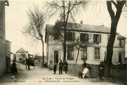 Promilhanes * Rue Et école Des Filles * Attelage * Villageois - Autres & Non Classés