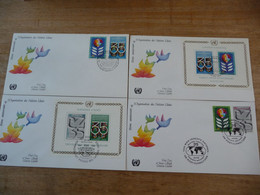 (6) UNITED NATIONS -ONU - NAZIONI UNITE - NATIONS UNIES *  4 FDC's 1980 * THIRTY- FIFTH ANNIVERSARY. - Covers & Documents
