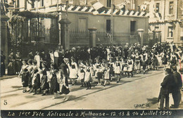 Mulhouse * Carte Photo * La 1ère Fête Nationale Les 12 13 14 Juillet 1919 * Défilé Enfants - Mulhouse