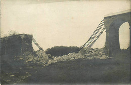 Dannemarie * Carte Photo * Vue Sur Le Pont De La Ligne Chemin De Fer * Catastrophe écroulement - Dannemarie