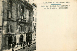 Marseille * Exposition Coloniale 1922 * Façade Hôtel Du PETIT PROVENCAL  * 75 Rue De La Darse - Kolonialausstellungen 1906 - 1922