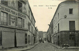 Ivry * La Rue Voltaire * Boucherie Chevaline * Débitant Vins - Ivry Sur Seine