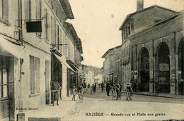 Baziège * Grande Rue Et Halle Aux Grains - Autres & Non Classés