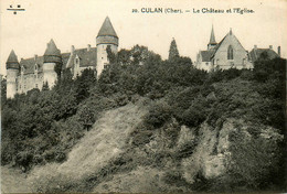 Culan * Vue Sur Le Château Et L'église Du Village - Culan