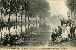 Plombières Les Dijon * Le Canal De Bourgogne * Le Concours De Pêche * Pêcheurs à La Ligne * Cachet Hôtel , Au Dos - Andere & Zonder Classificatie