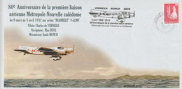 14444  80é Anniversaire De La Liaison Aérienne Métropole - Nouvelle Calédonie - 2012 - Cartas & Documentos