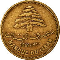 Monnaie, Lebanon, 25 Piastres, 1968, TTB, Nickel-brass, KM:27.1 - Libano