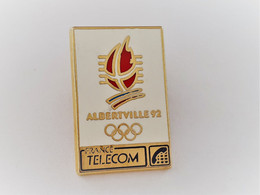 PINS JO JEUX OLYMPIQUES - ALBERTVILLE 92 FRANCE TELECOM / 33NAT - Jeux Olympiques