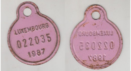 BELGIQUE (Luxembourg) - PLAQUE DE VELO 1987 - Number Plates