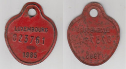 BELGIQUE (Luxembourg) - PLAQUE DE VELO 1985 - Plaques D'immatriculation