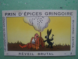 BUVARD. PITHIVIERS-EN-GATINAIS. LOIRET. PUBLICITE "PAIN D'EPICES GRINGOIRE". LA CHASSE. REVEIL BRUTAL. 100_6991TRC"a" - Honigkuchen-Lebkuchen