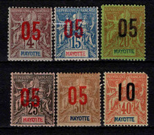 Mayotte - 1912   -  N° 22 à 27   Neufs * - MLH - Nuevos