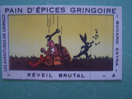 BUVARD. PITHIVIERS-EN-GATINAIS. LOIRET. PUBLICITE "PAIN D'EPICES GRINGOIRE". LA CHASSE. REVEIL BRUTAL. 100_6992TRC"a" - Gingerbread