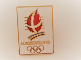 PINS JEUX OLYMPIQUES ALBERTVILLE 92 LOGO / Doré / 33NAT - Jeux Olympiques