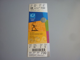 Badminton Athens 2004 Olympic Games Greece Greek Mint Unused Match Ticket Stub 18/08/2004 09:00 #730 - Apparel, Souvenirs & Other