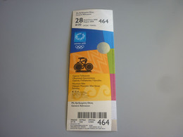 Mountain Bike Cycling Bicycle Athens 2004 Olympic Games Greece Greek Mint Unused Match Ticket Stub 28/08/2004 11:00 #464 - Apparel, Souvenirs & Other