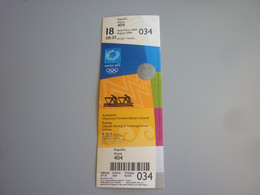 Rowing Aviron Athens 2004 Olympic Games Greece Greek Mint Unused Match Ticket Stub 18/08/2004 08:30 #034 - Apparel, Souvenirs & Other
