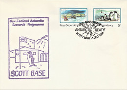 Ross Dependency 1984 Scott Base Antarctic Treaty Cancel - Brieven En Documenten