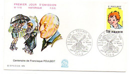 FDC--1979 -- Centenaire De F.POULBOT -........cachet  PARIS - 75..( Moulin à Vent)........à Saisir - 1970-1979