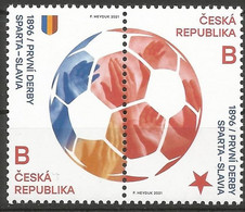 CZ 2021-1114-5 First Derby AC Sparta - SK Slavia, CZECH,.2v,  MNH - Ongebruikt