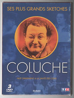 COLUCHE  Ses Plus Grands Sketches ( Coffret 3 DVDs)   C8  C23 - Séries Et Programmes TV