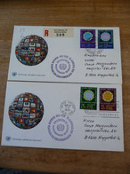 (6) UNITED NATIONS -ONU - NAZIONI UNITE - NATIONS UNIES * 2 FDC's 1976 * 25 JAHRESTAG DER POSTVERWALTUNG. - Lettres & Documents